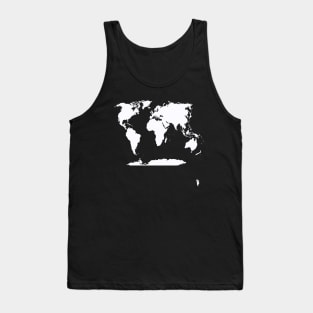 World map , white map Tank Top